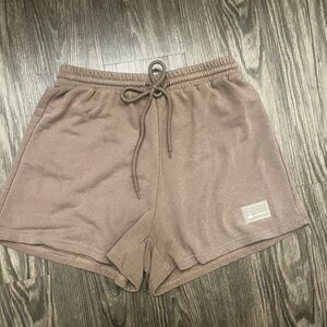 brown high waisted shorts